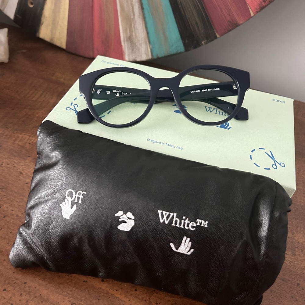 Off-White Deep Indigo Designer Eyeglasses